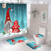 Wholesale Shower Curtain Sets With Rugs 4 Pieces Set Christmas Printed Decoration