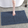 Super Absorbent Shaggy Microfiber Material Bath Mat Machine Washable Bathroom Solid Color Waterproof Floor Shower Mat