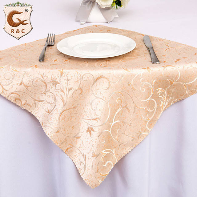 Wholesale Polyester Dining Jacquard Napkin Mouth Cloth Hotel Wedding Banquet Folding Napkin 48x48cm Multi Colors