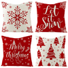 Manufacturer Fine Linen Sofa Pillowcase Cushion Cover Christmas Red Throw Pillow Cover