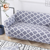 Grey Grid Modern Pattern Printed Sofa Slip Cover Set Elastic Covers Para Sofa 3 Bodies Wholesale in Stock