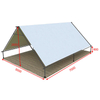 Outdoor Camping Tent Multi-functional Portable Waterproof Sunscreen Canopy Sliver CoatingAwning Wholesale