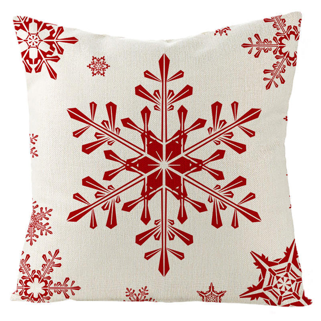 Manufacturer Fine Linen Sofa Pillowcase Cushion Cover Christmas Red Throw Pillow Cover