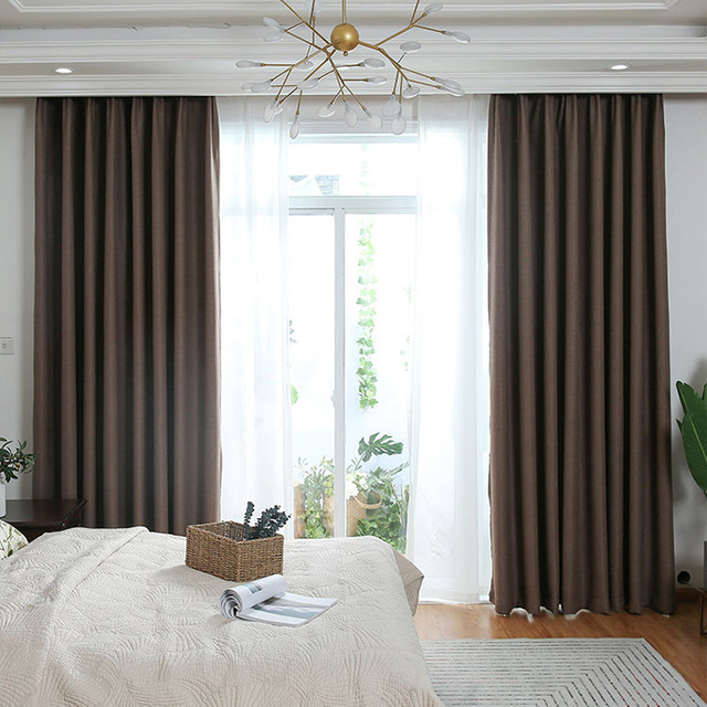 Wholesale Solid Color Window Blackout Curtain High Quality Curtains For Home Living Room