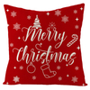 Manufacturer Fine Linen Sofa Pillowcase Cushion Cover Christmas Red Throw Pillow Cover