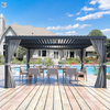 Outdoor Snow Resistance Pergola Aluminium Motorized Louvered Pergola Canopy Exterior Gazebo 3x3,3x4,4x6m Bioclimatic Pergola